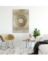 Modern Canvas painting for living room - Golden circle Andrea Haase | FEEBY
