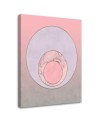 Decorative Canvas painting for bathroom - Pink abstract circles | FEEBY