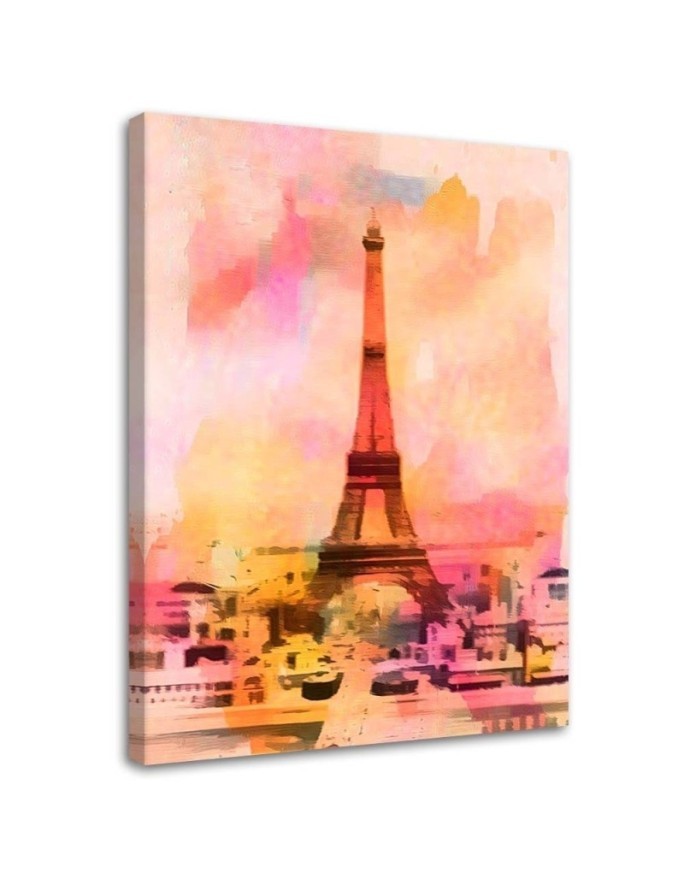 Canvas prints for living room wall - Colourful Eiffel Tower Andrea Haase | FEEBY