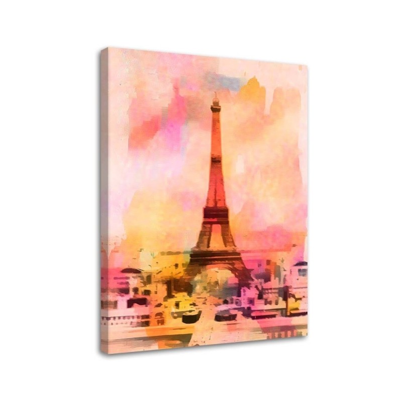 Canvas prints for living room wall - Colourful Eiffel Tower Andrea Haase | FEEBY