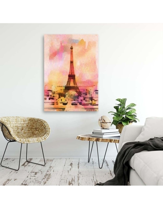 Canvas prints for living room wall - Colourful Eiffel Tower Andrea Haase | FEEBY
