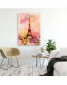Canvas prints for living room wall - Colourful Eiffel Tower Andrea Haase | FEEBY