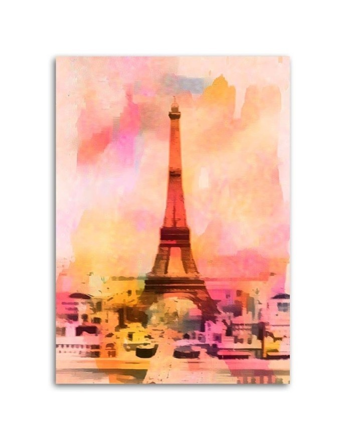 Canvas prints for living room wall - Colourful Eiffel Tower Andrea Haase | FEEBY