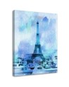 Canvas prints for living room - Blue Eiffel Tower | FEEBY