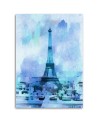 Canvas prints for living room - Blue Eiffel Tower | FEEBY