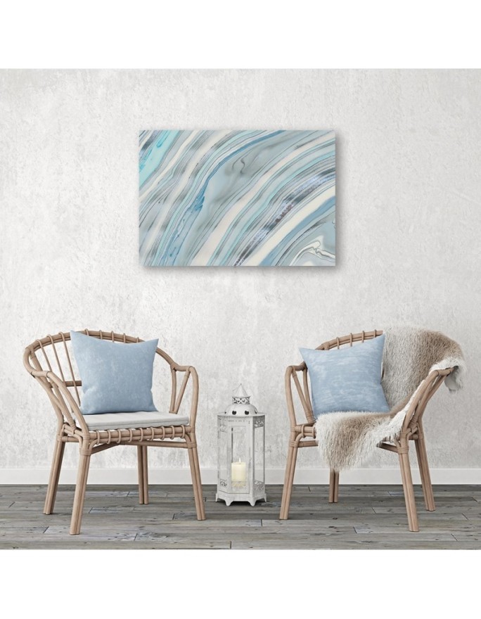Canvas prints for spa, bathroom - Marble pattern in blue Andrea Haase | FEEBY