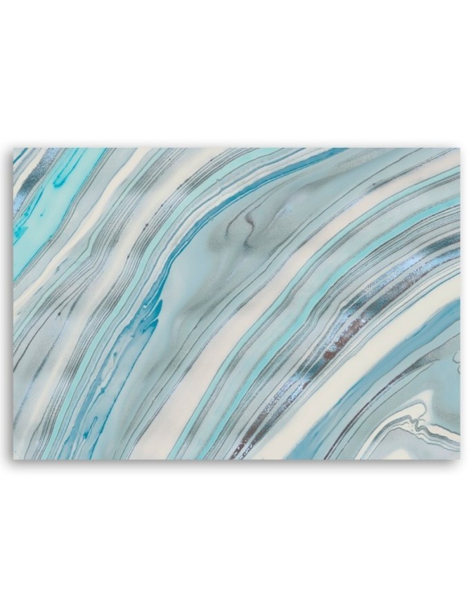 Canvas prints for spa, bathroom - Marble pattern in blue Andrea Haase | FEEBY