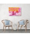 Canvas prints for kitchen, dining room - Happy Day lettering and mug | FEEBY