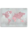 Canvas prints for girl's room - Pink world map Andrea Haase | FEEBY