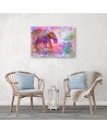 Pictures on Canvas for a girl's room - Colourful elephant Andrea Haase | FEEBY