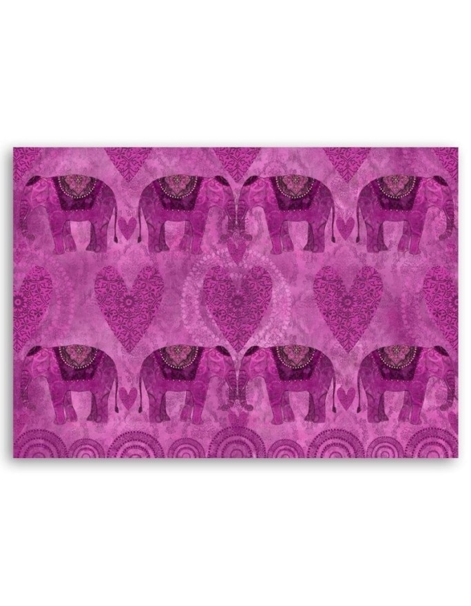 Canvas prints for a girl's room - Pink elephants Andrea Haase | FEEBY