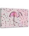 Canvas prints for children's room - Flamingo on a dotted background Andrea Haase | FEEBY