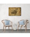 Canvas prints for children's room - Hippopotamus in retro style | FEEBY