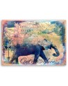 Canvas prints for the study,office - African elephant on the background of the map | FEEBY