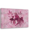 Wall art painting - Bird on pink leaves - Andrea Haase | FEEBY