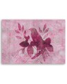 Wall art painting - Bird on pink leaves - Andrea Haase | FEEBY
