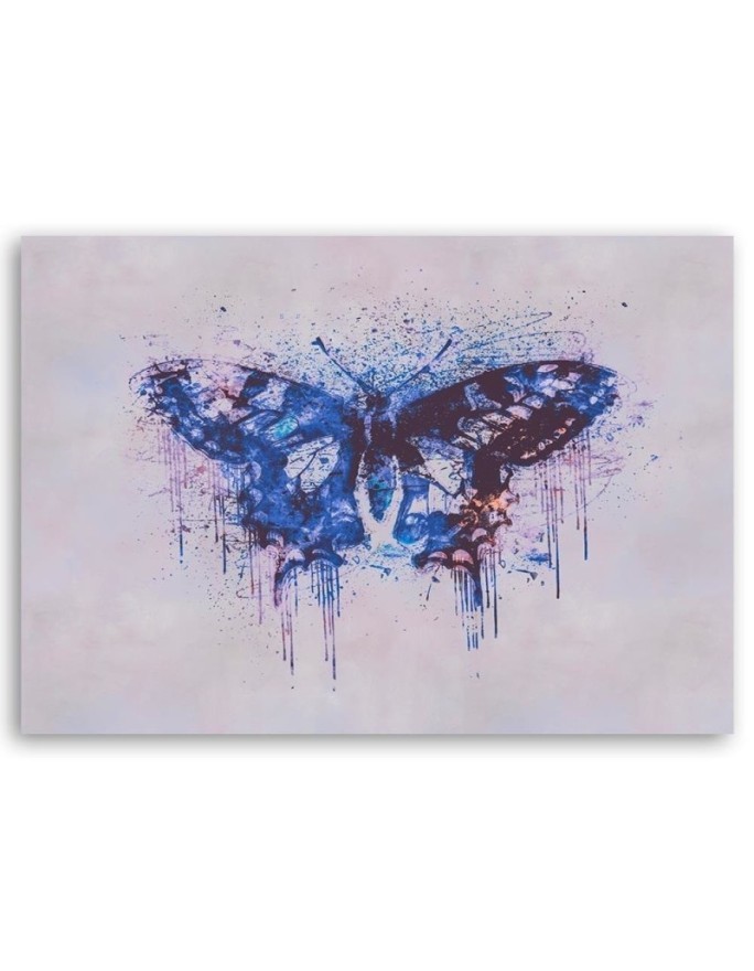 Pictures on Canvas for living room - Butterfly in shades of blue Andrea Haase | FEEBY