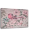 Canvas painting - Bird on a branch with flowers | FEEBY