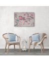 Canvas painting - Bird on a branch with flowers | FEEBY