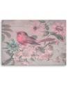 Canvas painting - Bird on a branch with flowers | FEEBY