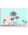 Digital art Canvas painting - Palm trees against a pink sun Andrea Haase | FEEBY