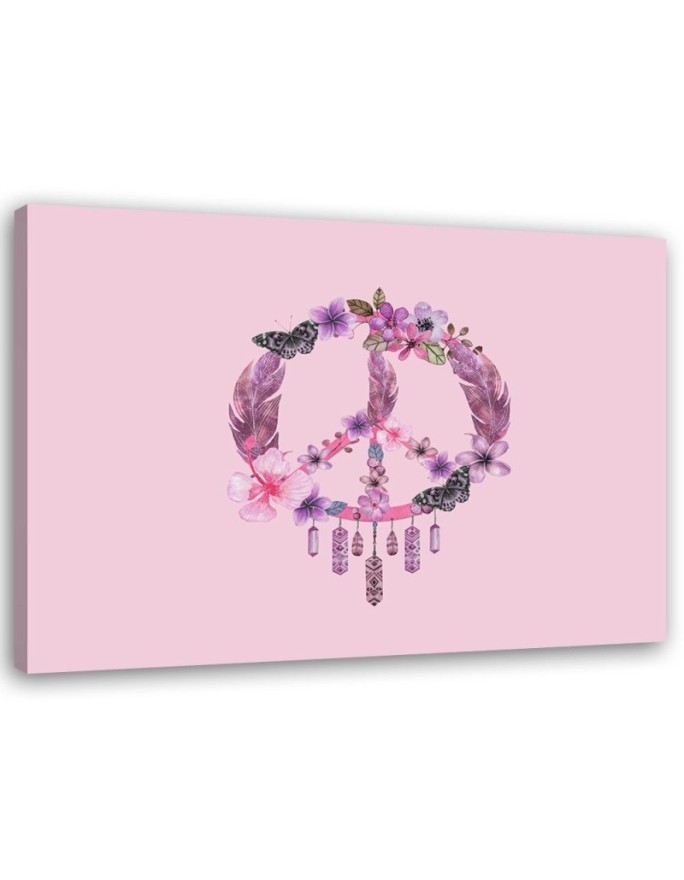 Youth Canvas painting - Peace sign and dream catcher Andrea Haase | FEEBY