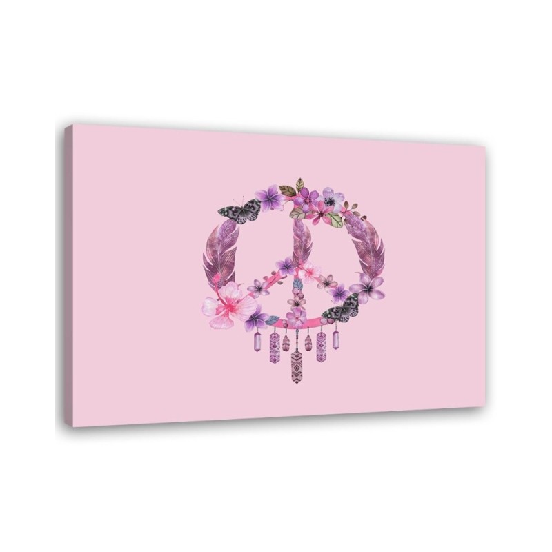 Youth Canvas painting - Peace sign and dream catcher Andrea Haase | FEEBY