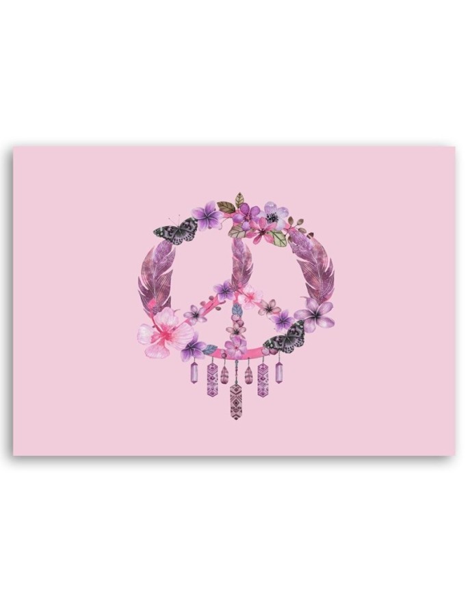 Youth Canvas painting - Peace sign and dream catcher Andrea Haase | FEEBY