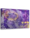 Wall art painting - Purple abstract with gold elements | FEEBY
