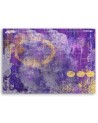 Wall art painting - Purple abstract with gold elements | FEEBY
