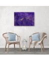 Loft Canvas painting - Gold lines on purple background Andrea Haase | FEEBY