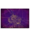 Modern Canvas painting - Golden circle on purple background Andrea Haase | FEEBY