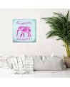 Canvas prints for children's room Inscription and pink elephant Andrea Haase | FEEBY