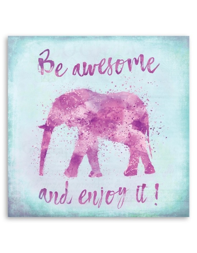 Canvas prints for children's room Inscription and pink elephant Andrea Haase | FEEBY