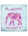 Canvas prints for children's room Inscription and pink elephant Andrea Haase | FEEBY