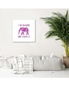 Decorative Canvas painting for wall Inscription and elephant Andrea Haase | FEEBY