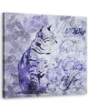 Canvas prints for girl - Cat on purple background Andrea Haase | FEEBY