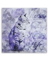 Canvas prints for girl - Cat on purple background Andrea Haase | FEEBY