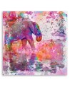 Youth Canvas painting Elephant colourful abstraction Andrea Haase | FEEBY