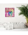 Indian pink elephant - Canvas painting for a child's room Andrea Haase | FEEBY