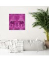 Wall art paintings for living room Two pink Indian elephants Andrea Haase | FEEBY