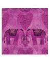 Wall art paintings for living room Two pink Indian elephants Andrea Haase | FEEBY