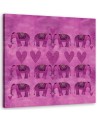 Canvas prints Indian elephants on pink background for bedroom Andrea Haase | FEEBY