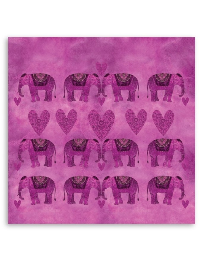Canvas prints Indian elephants on pink background for bedroom Andrea Haase | FEEBY