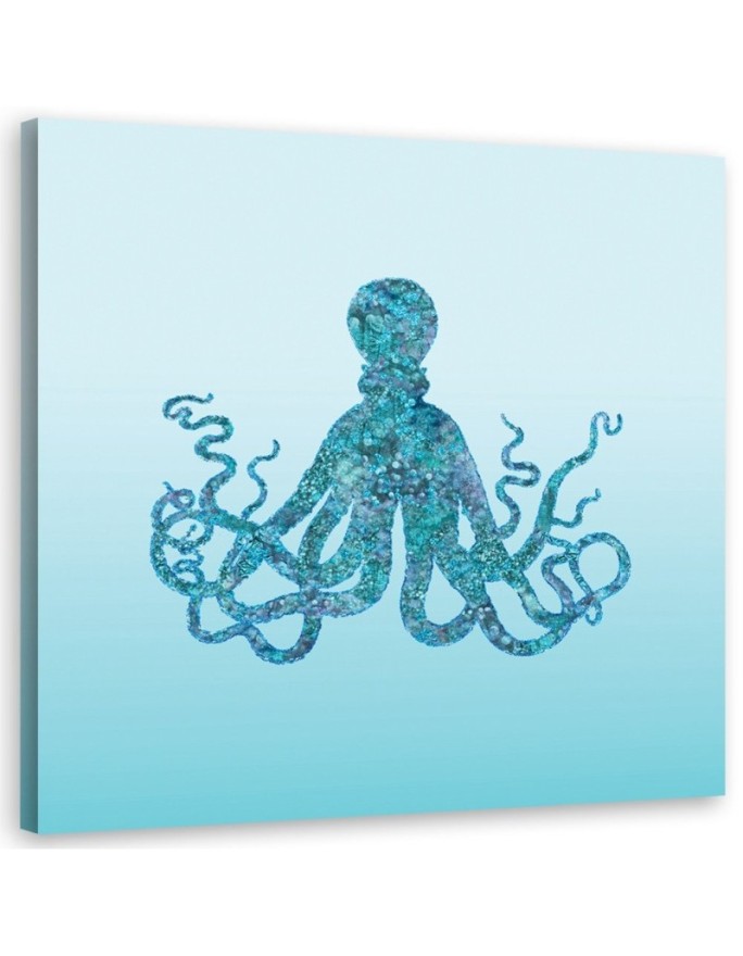 Canvas print Blue octopus -...