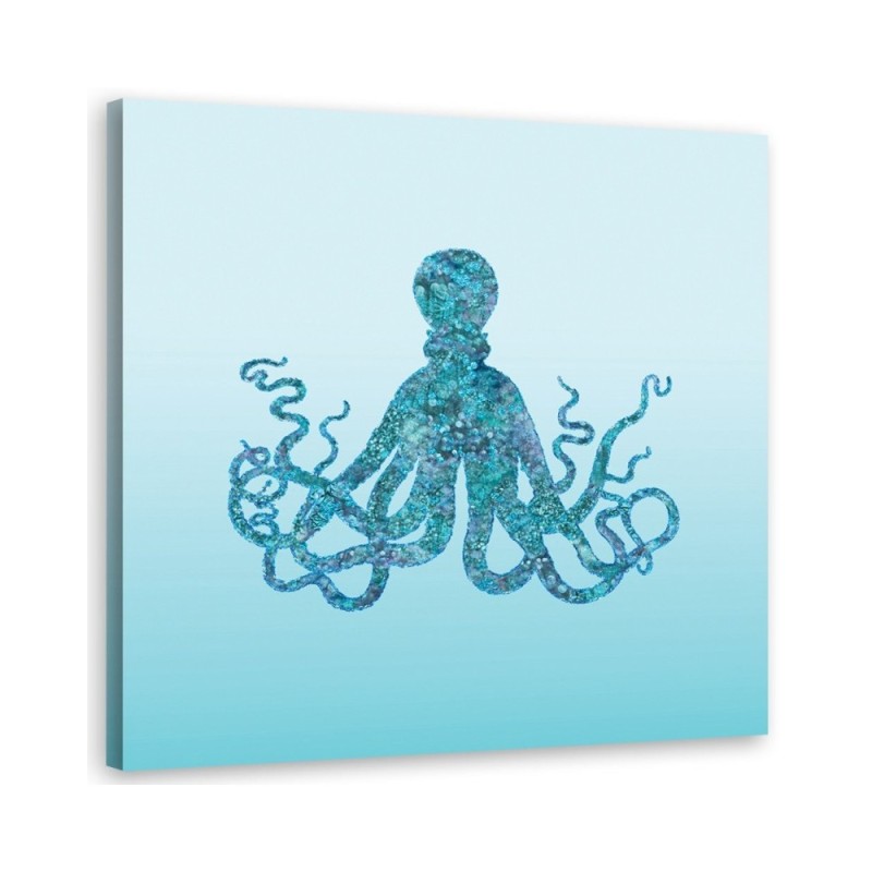 Canvas prints for bathroom Octopus in blue Andrea Haase | FEEBY