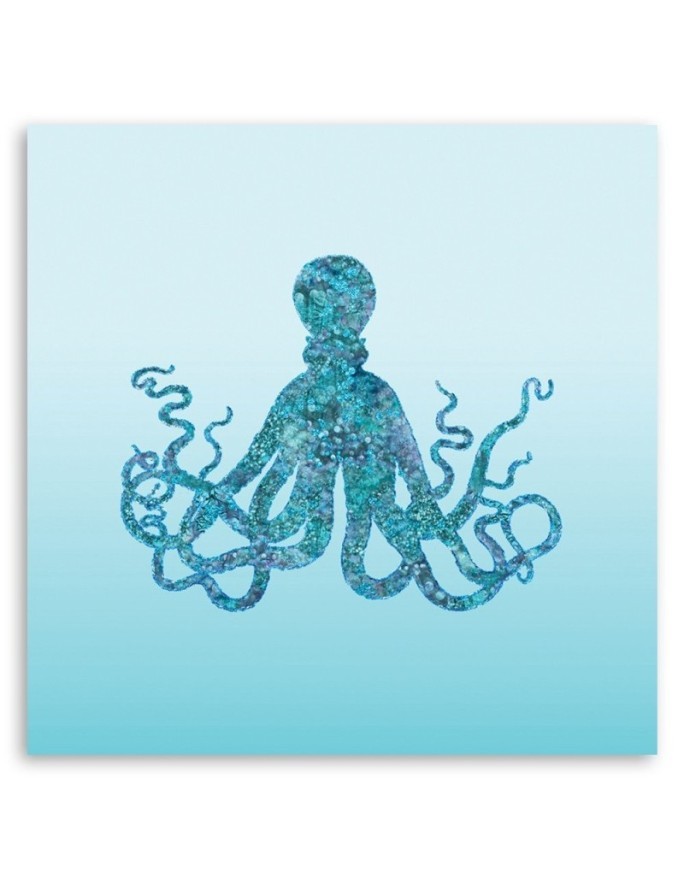 Canvas prints for bathroom Octopus in blue Andrea Haase | FEEBY