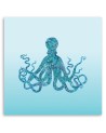 Canvas prints for bathroom Octopus in blue Andrea Haase | FEEBY