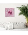 Wall art painting Bird on a branch on a pink background Andrea Haase | FEEBY