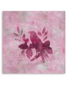Wall art painting Bird on a branch on a pink background Andrea Haase | FEEBY